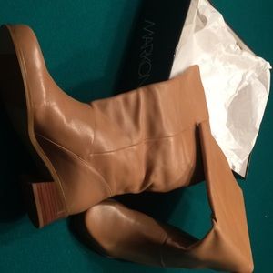 Markon “Shelly” Tan leather upper boots